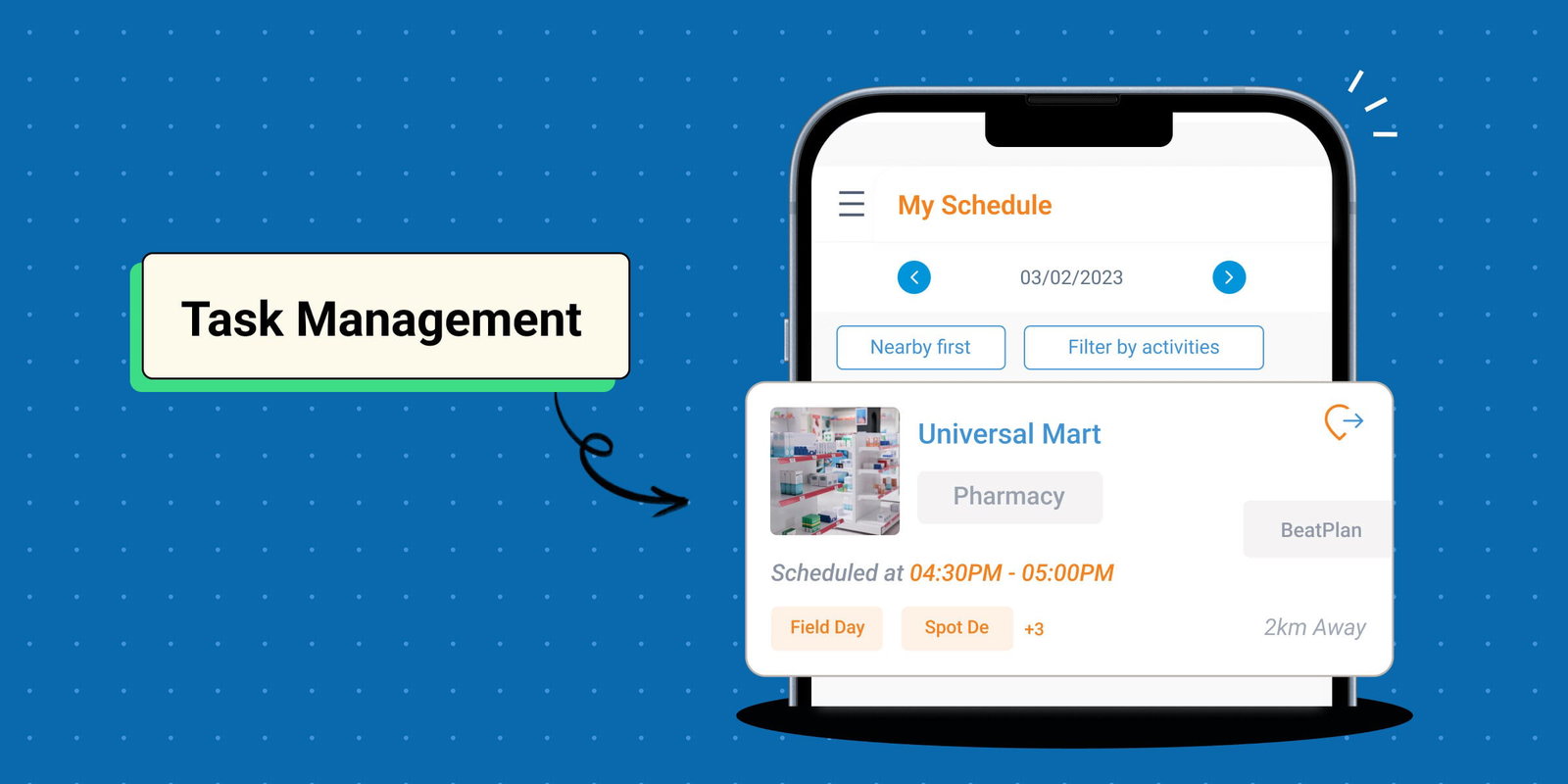 Smartphone showing task scheduling and completion tracking app interface.