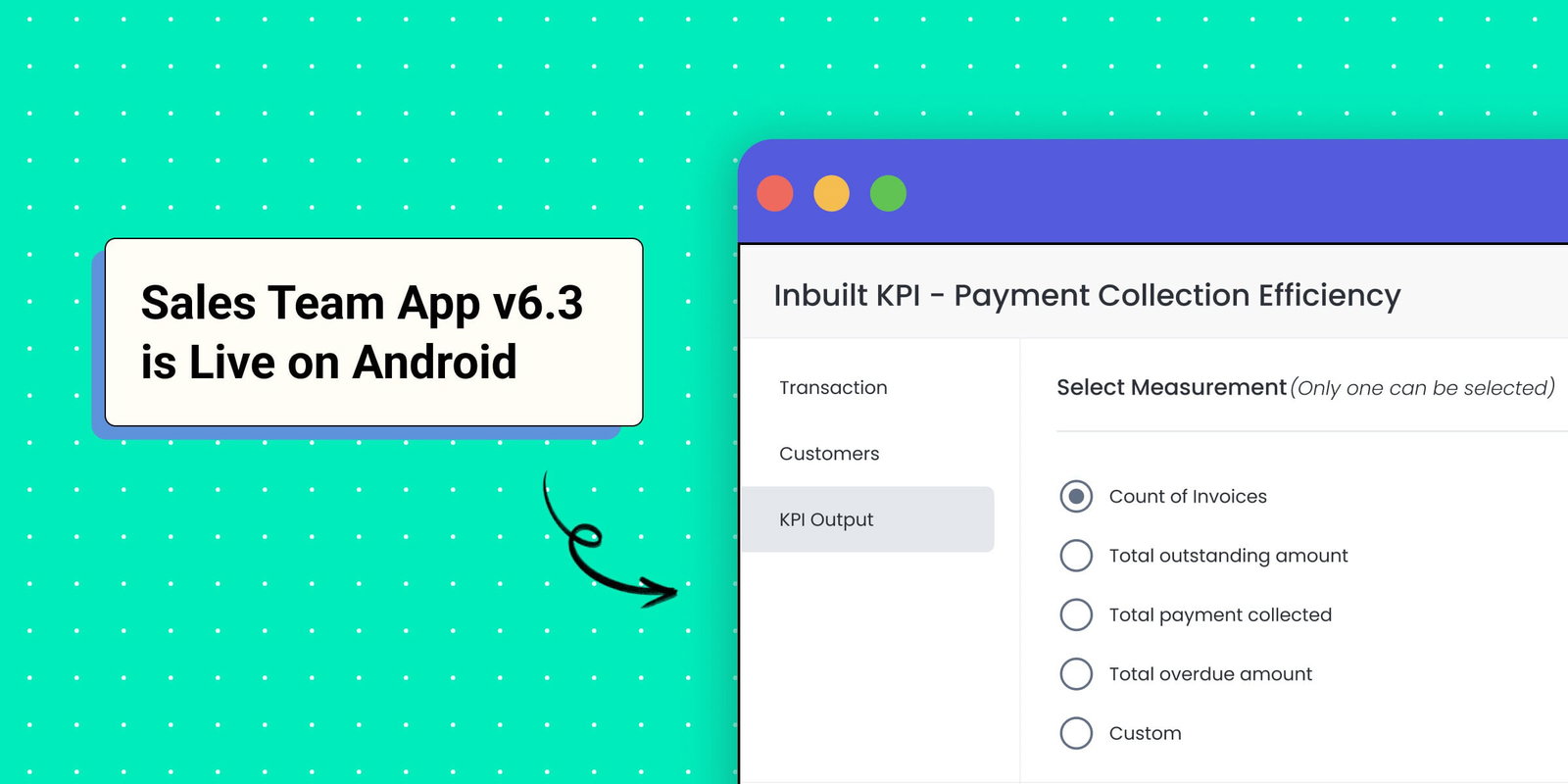 BeatRoute Sales Team App v6.3 Android launch announcement.