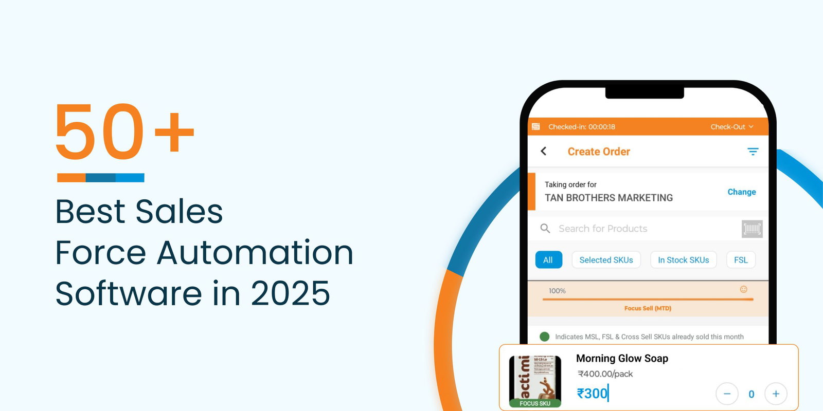 Smartphone showing best sales force automation software interface.