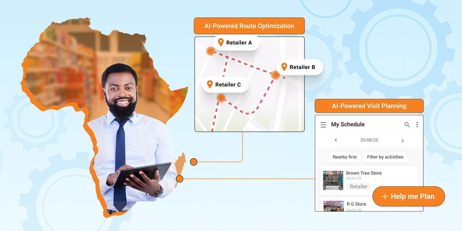 FMCG retail distribution in Africa: AI-powered route optimization & visit planning.