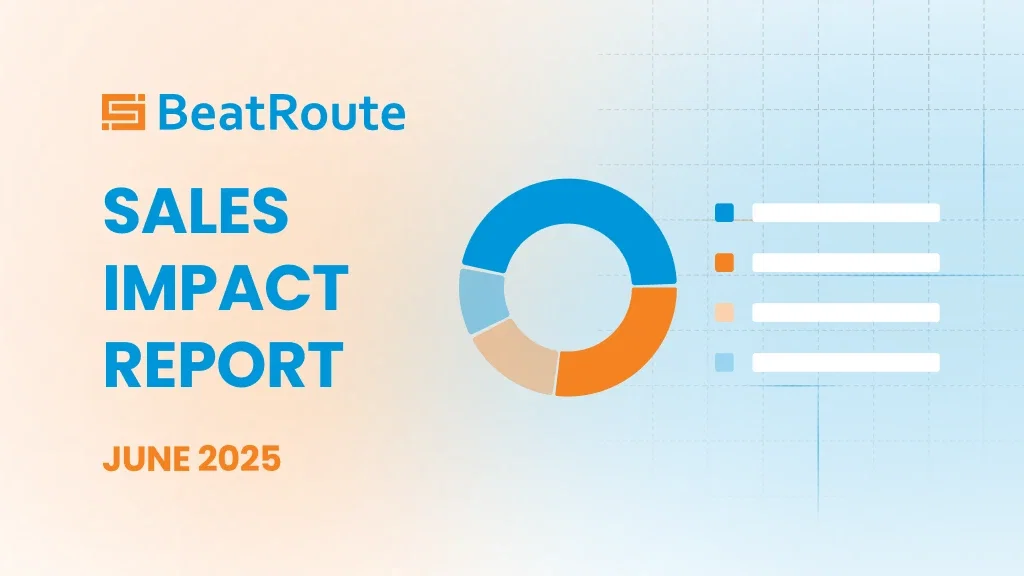 BeatRoute Sales Impact Report June 2025: Donut chart showing sales data.