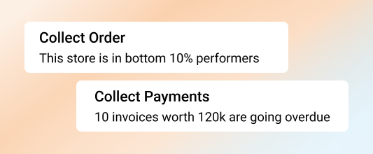 BeatRoute AI dashboard: Collect order & payment alerts.
