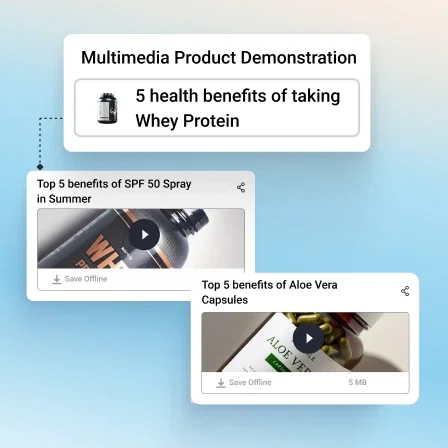 Multimedia product demo showing SFA software features.