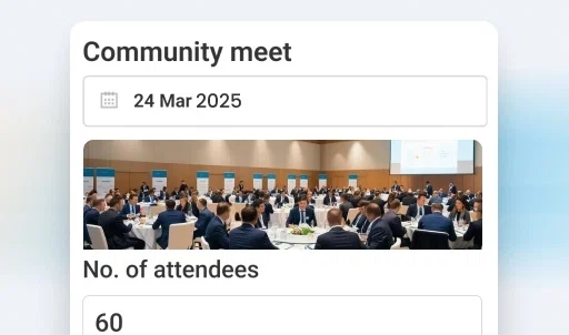 Pharma SFA software community meeting.  Sixty attendees at a conference.