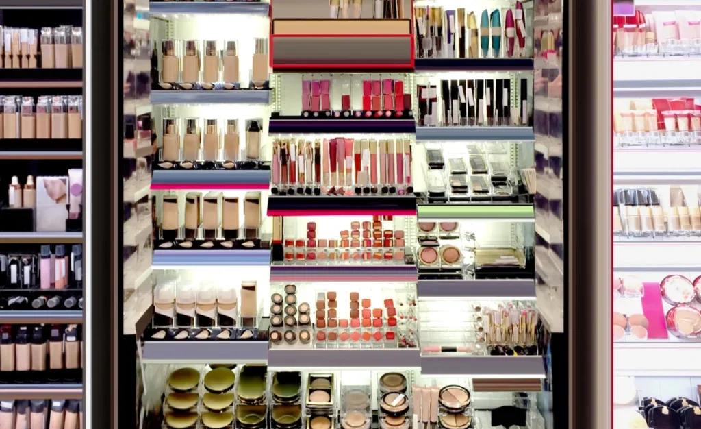 BeatRoute Visual Merchandising Software: Makeup display.