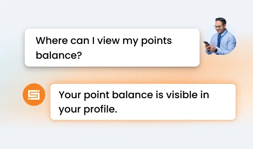 Loyalty management software: View points balance in profile.