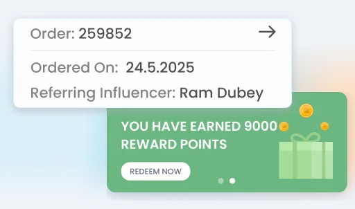 Retailer app reward points: 9000 points earned.