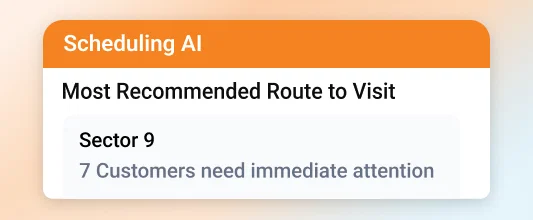 AI-powered MR reporting software showing optimized routes.