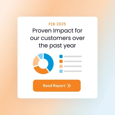 BeatRoute: 2025 report showing customer impact via pie chart and data points.