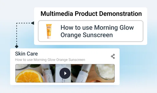 Sales force automation software demo: Skincare product video.