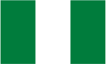 Nigeria flag: green, white, green vertical stripes.