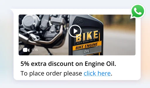 Video: 5% off engine oil. SFA software for auto ancillary sales.