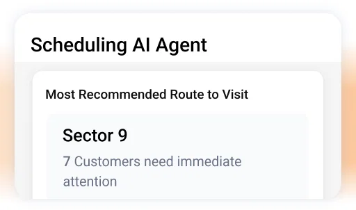 BeatRoute SFA software interface showing AI-powered route optimization for sales force automation.