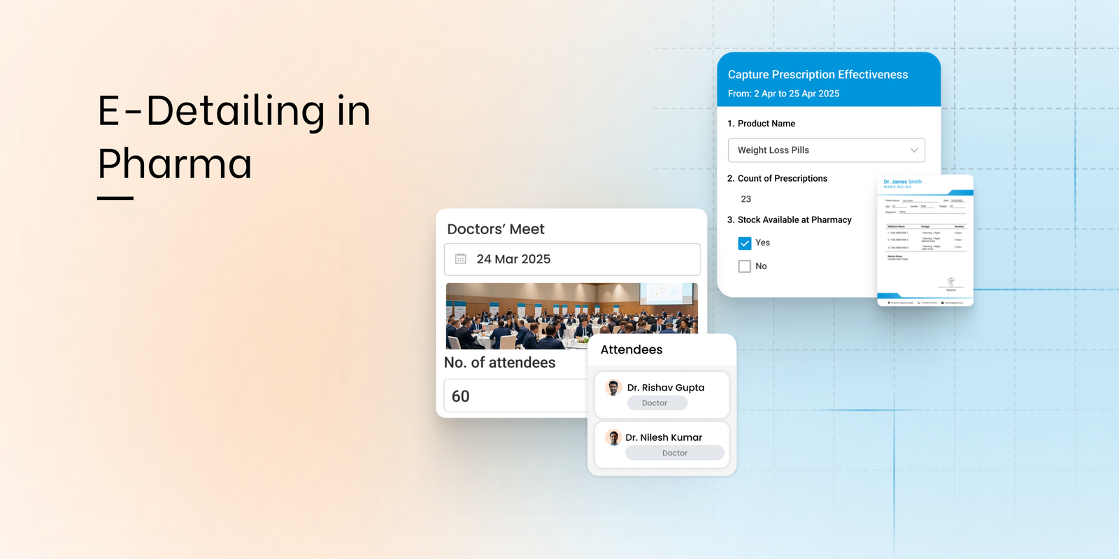 E-Detailing in Pharma dashboard