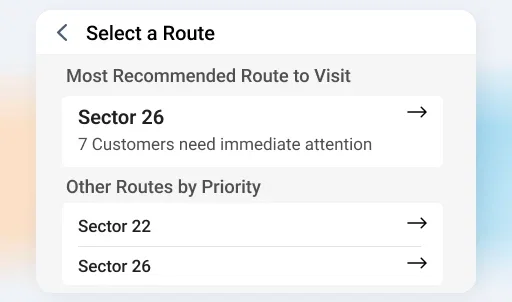 Auto prioritize high value visits with Scheduling AI Agent 1 - Sales Force Tracking App