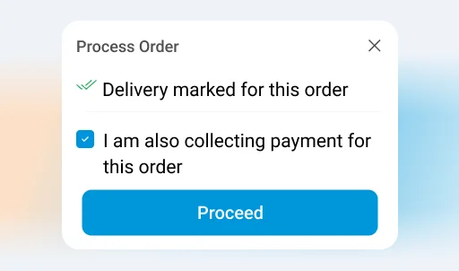 Collect stock and mark delivery to customer - Van Sales Automation