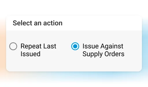 Enable sales reps to repeat last issue or issue against supply orders - Van Sales Automation