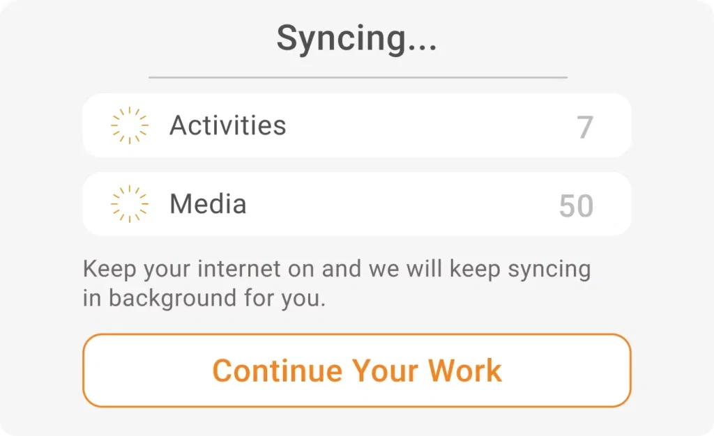 Offline first workflows with GPS sync for low connectivity zones 1 - Sales Force Tracking App