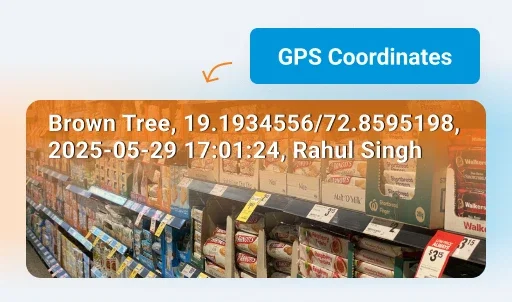 Verify visits through geo tagged photos - Sales Force Tracking App